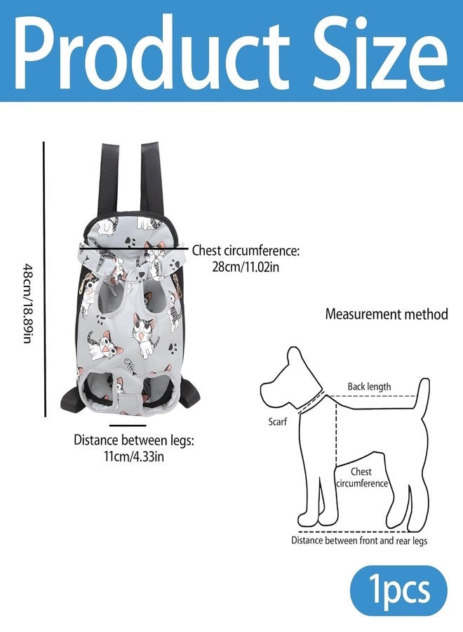 KittuPet حقيبة ظهر لحمل القطط من KittuPet، حقيبة سفر واسعة ومريحة للحيوانات الأليفة مزودة بفتحات تهوية، وأحزمة قابلة للتعديل للمشي لمسافات طويلة وركوب الدراجات والاستخدام اليومي، تصميم خفيف الوزن ومتين، رمادي - Image 2